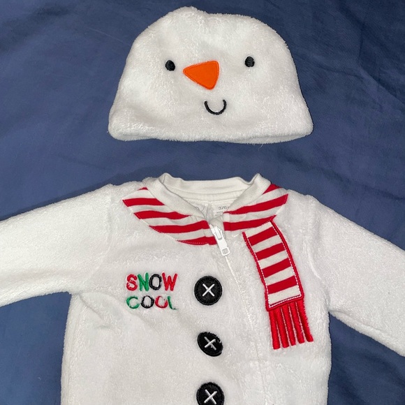 Koala Kids 3/6 month Snowman matching outfit, pjs - Picture 3 of 8